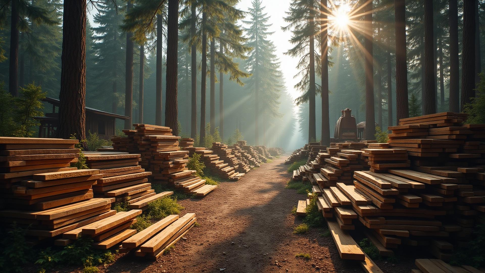 Custom wood cutting service at AB Sawmill Gujarat - precision timber sizing for construction and furniture